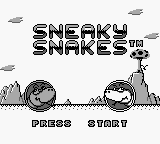 Sneaky Snakes title screen for GameBoy